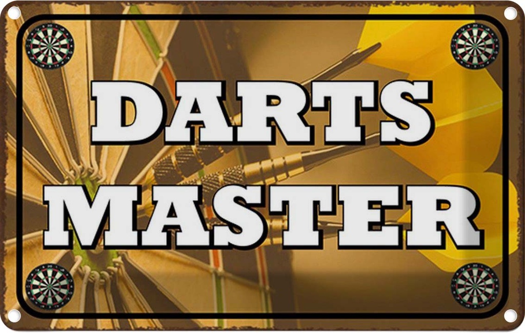 [LA-114509-1812] Blechschild 12x18 cm Darts Master Sport Hobby