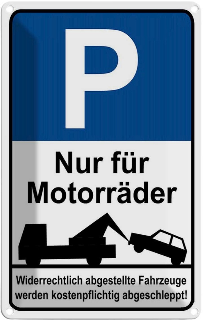 [LA-114528-1812] Blechschild 18x12 cm Nur für Motorräder Sport Hobby