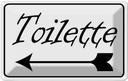 Blechschild 12x18 cm Toiletten Pfeil links Warnschild Hinweisschild Sicherheit Vorsicht