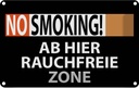 Blechschild 12x18 cm No Smoking Rauchfreie Zone