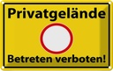 Blechschild 12x18 cm Privatgelände Betreten Verboten Warnschild Hinweisschild Sicherheit Vorsicht