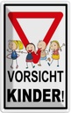Blechschild 18x12 cm Vorsicht Kinder Warnschild Hinweisschild Sicherheit