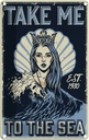 Blechschild 18x12 cm Pinup Take me to the sea Pin Up