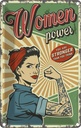 Blechschild 18x12 cm Pinup women power Girl stronger Pin Up
