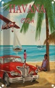Blechschild 18x12 cm Havana Cuba Urlaub Palmen Abenteuer Reisen