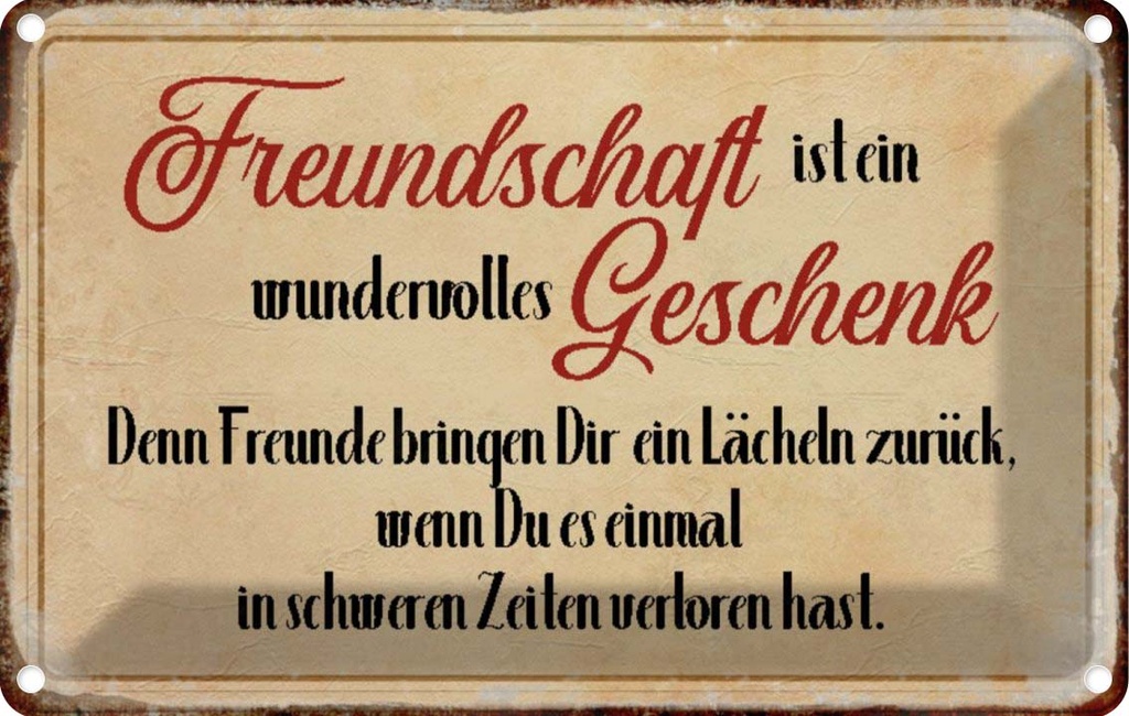 [LA-113016-2030] Blechschild 20x30 cm Freundschaft ist ein Familie Freunde