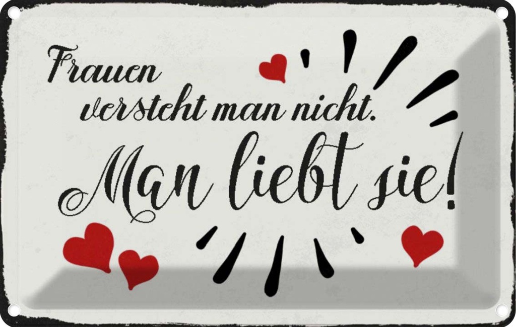 [LA-113022-2030] Blechschild 20x30 cm Frauen versteht man nicht Familie Freunde