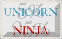 Blechschild 20x30 cm 5% unicorn 95% ninja Dekoration