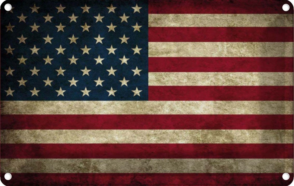 [LA-113520-2030] Blechschild 20x30 cm Vereinigte Staaten Amerika USA Flagge Fahne Wappen