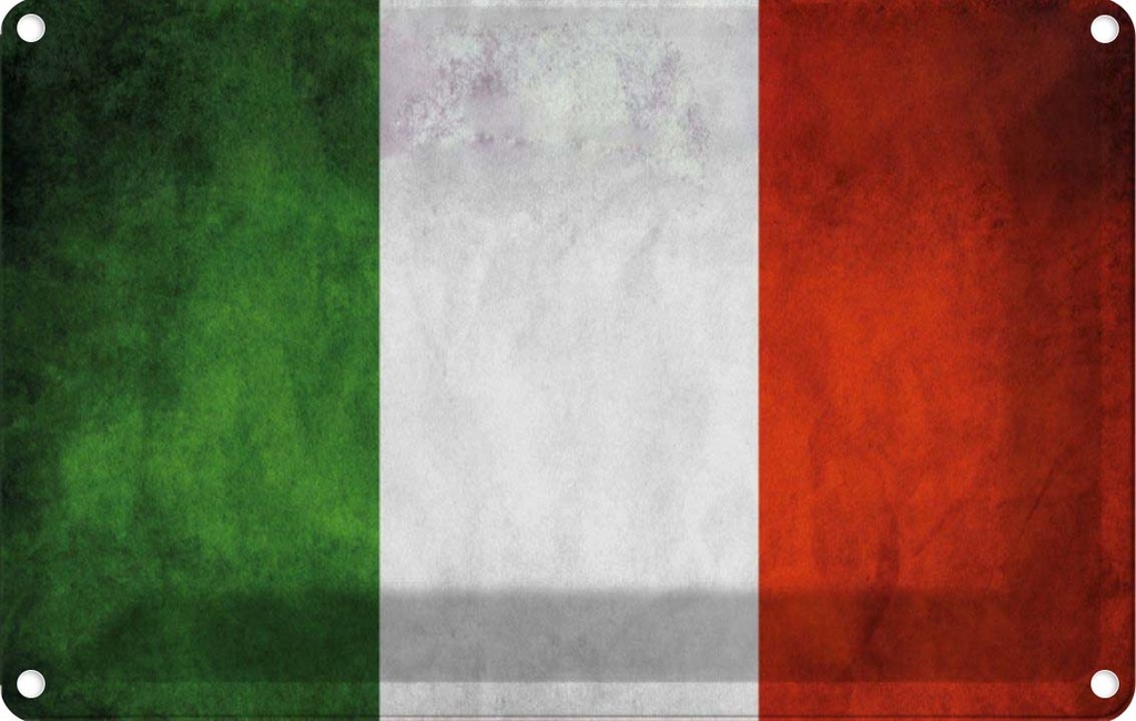 [LA-113523-2030] Blechschild 20x30 cm Italien Fahne Flagge Wappen