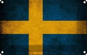 Blechschild 20x30 cm Schweden Fahne Flagge Wappen