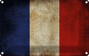 Blechschild 20x30 cm Frankreich Fahne Flagge Wappen