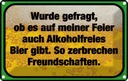 Blechschild 20x30 cm alkoholfreies Bier zerbricht Essen Trinken Bar Club Alkohol