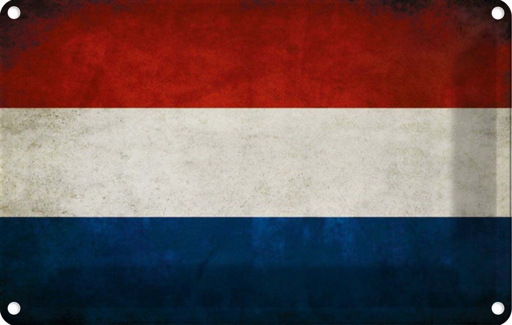 [LA-113855-2030] Blechschild 20x30 cm Niederlande Holland Fahne Flagge Wappen