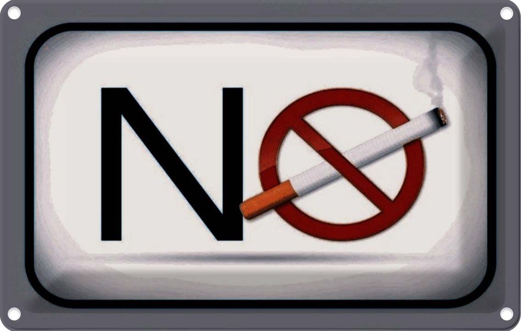 [LA-113870-2030] Blechschild 20x30 cm No smoking Rauchverbot Warnschild Hinweisschild Sicherheit Vorsicht