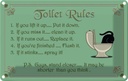 Blechschild 20x30 cm Toilet Rules Vorsicht if you lift it up Warnschild Hinweisschild Sicherheit