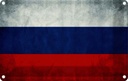 Blechschild 20x30 cm Russland Fahne Russia Flagge Wappen