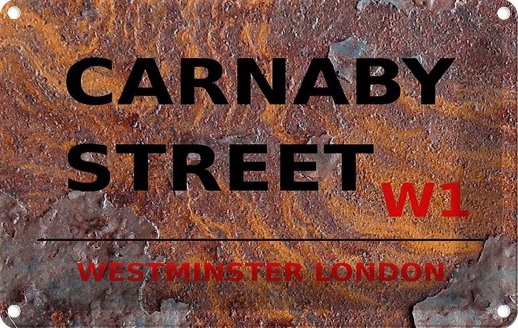 [LA-114329-2030] Blechschild 20x30 cm Westminster Carnaby Street W1 Abenteuer Reisen England Urlaub