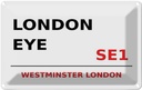 Blechschild 20x30 cm Westminster London Eye SE1 Abenteuer Reisen England Urlaub