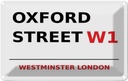 Blechschild 20x30 cm Westminster Oxford Street W1 Abenteuer Reisen England Urlaub