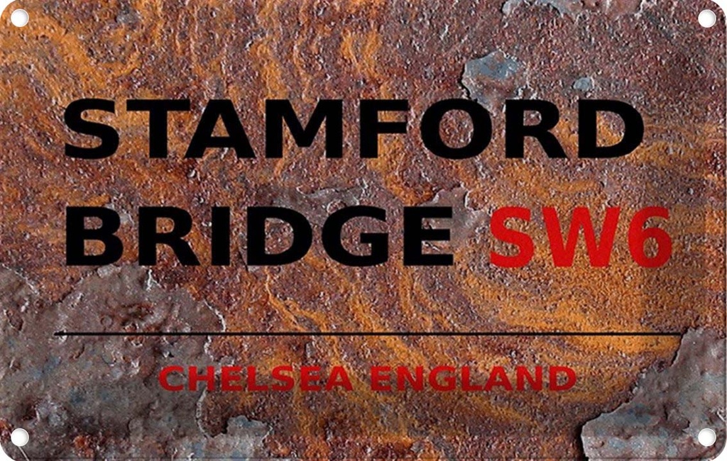 [LA-114392-2030] Blechschild 20x30 cm England Stamford Bridge SW6 Abenteuer Reisen Urlaub