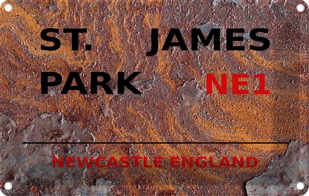 [LA-114394-2030] Blechschild 20x30 cm Newcastle St. James Park NE1 Abenteuer Reisen England Urlaub