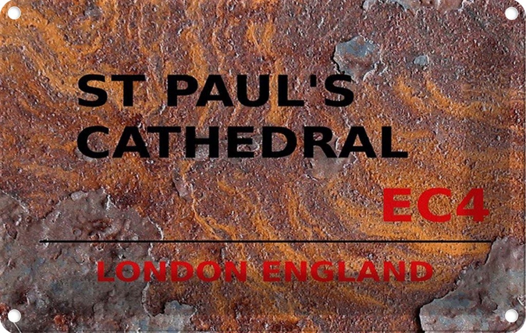 [LA-114396-2030] Blechschild 20x30 cm England St Paul´s Cathedral EC4 Abenteuer Reisen Urlaub
