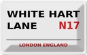 Blechschild 20x30 cm England White Hart Lane N17 Abenteuer Reisen Urlaub
