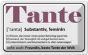 Blechschild 20x30 cm Tante Freundin beste Welt Familie Freunde