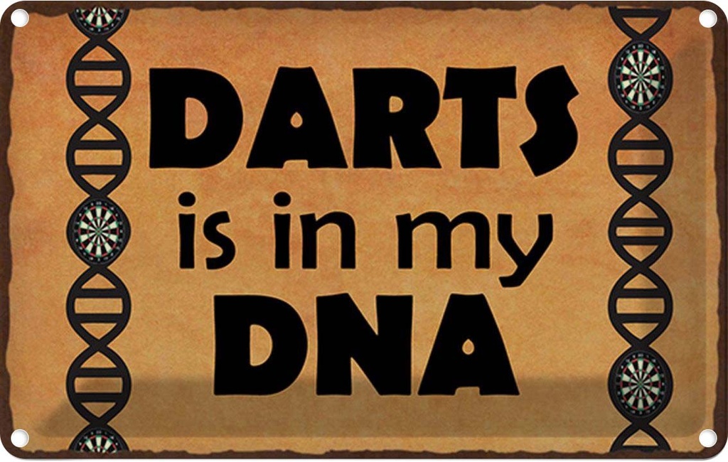 [LA-114500-2030] Blechschild 20x30 cm Darts is in my DANN Sport Hobby Spruch Zitat