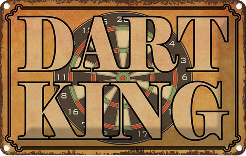 [LA-114510-2030] Blechschild 20x30 cm Dart King Sport Hobby