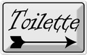 Blechschild 20x30 cm Toilette Pfeil rechts Warnschild Hinweisschild Sicherheit Vorsicht