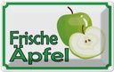Blechschild 20x30 cm frische Äpfel Verkauf Hofladen Marktstand Laden Obst Gemüse