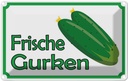 Blechschild 20x30 cm frische Gurken Verkauf Hofladen Marktstand Laden Obst Gemüse