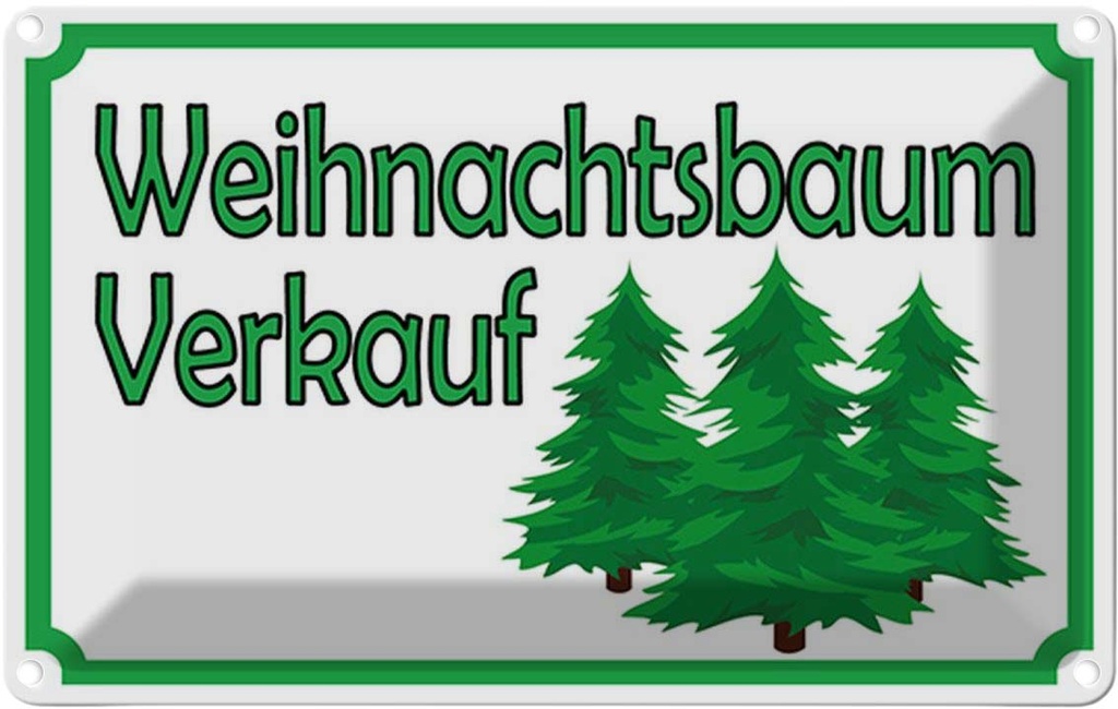 [LA-114966-2030] Blechschild 20x30 cm Weihnachtsbaum Verkauf Weihnachten