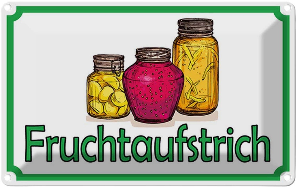 [LA-114972-2030] Blechschild 20x30 cm Fruchtaufstrich Verkauf England