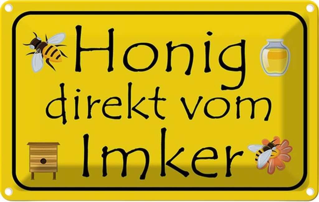 [LA-114985-2030] Blechschild 20x30 cm direkt vom Imker Dekoration