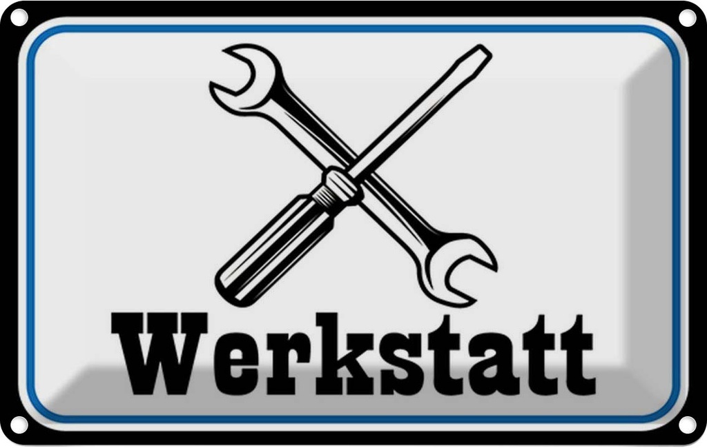 [LA-115242-2030] Blechschild 20x30 cm Werkstatt Reparatur Auto Garage