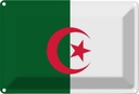 Blechschild 20x30 cm Algeriens Algeria Flagge Fahne Wappen