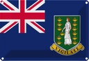 Blechschild 20x30 cm Britischen Jungferninseln Flagge Fahne Wappen