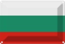 Blechschild 20x30 cm Bulgariens Bulgaria Flagge Fahne Wappen