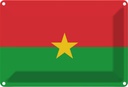 Blechschild 20x30 cm Burkina Fasos Faso Flagge Fahne Wappen