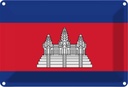 Blechschild 20x30 cm Kambodschas Cambodia Flagge Fahne Wappen