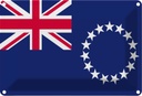 Blechschild 20x30 cm Cookinseln Cook Islands Flagge Fahne Wappen