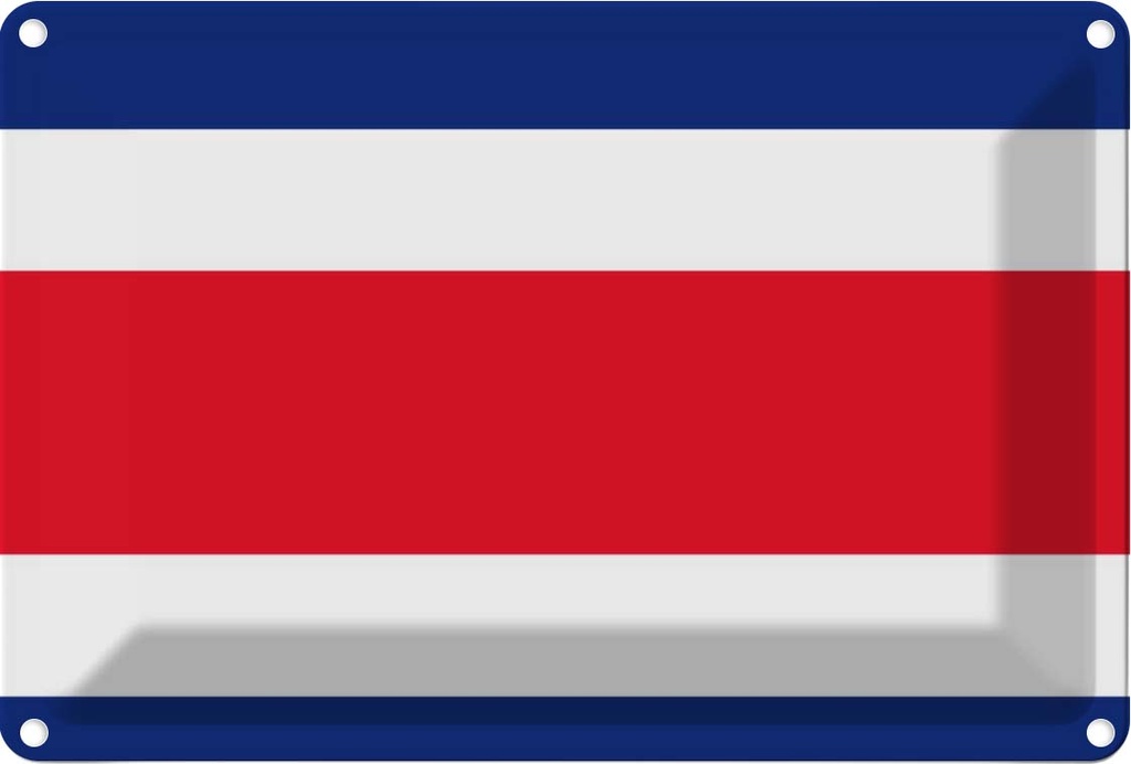 [LA-115326-2030] Blechschild 20x30 cm Costa Ricas Rica Flagge Fahne Wappen