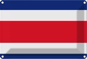 Blechschild 20x30 cm Costa Ricas Rica Flagge Fahne Wappen