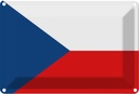 Blechschild 20x30 cm Tschechiens Czech Republic Flagge Fahne Wappen