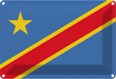 Blechschild 20x30 cm DR Kongo democratic Congo Flagge Fahne Wappen