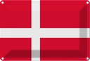 Blechschild 20x30 cm Dänemarks Denmark Flagge Fahne Wappen