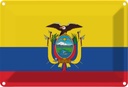 Blechschild 20x30 cm Ecuadors Ecuador Flagge Fahne Wappen